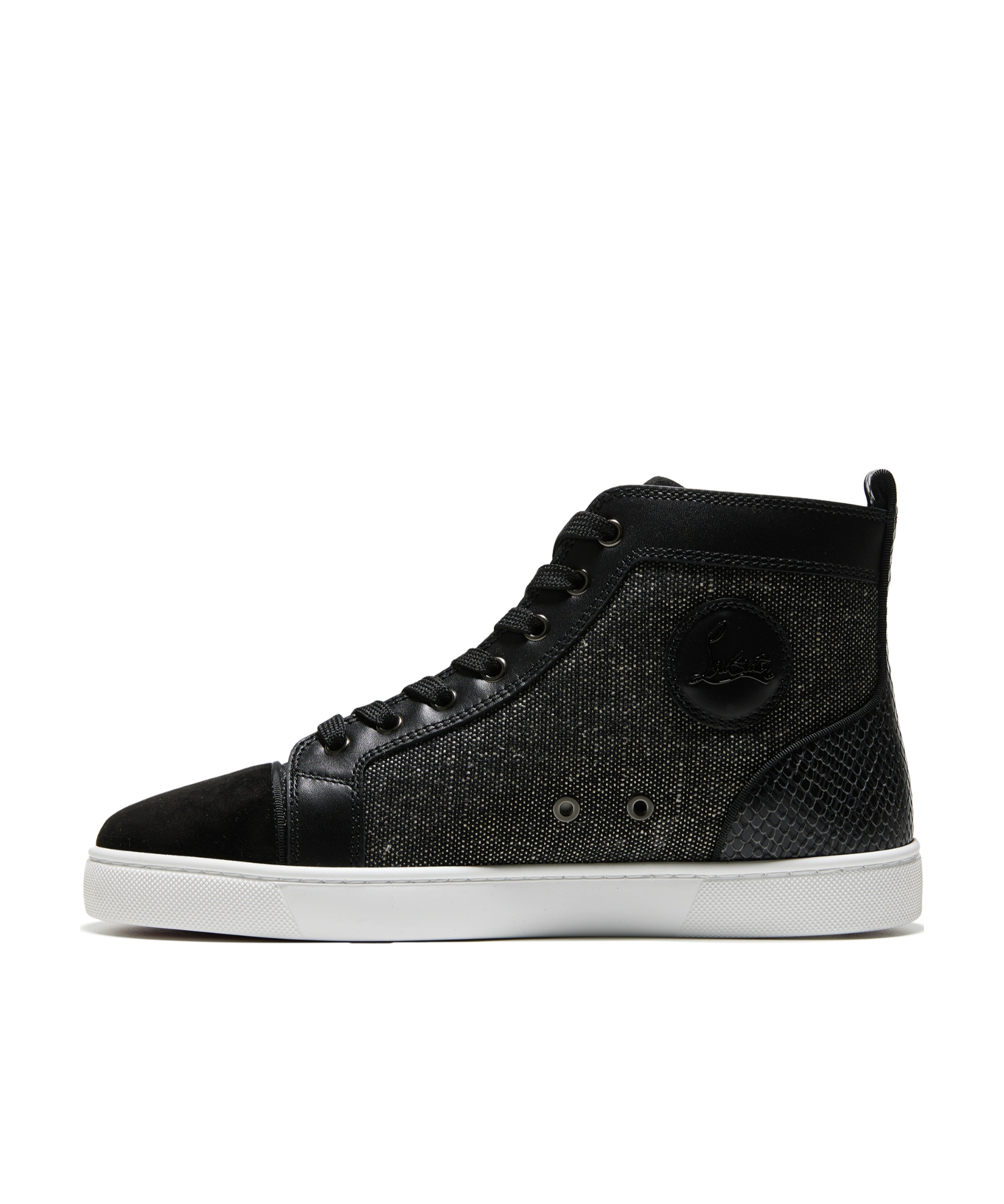 Christian Louboutin Louis High-top Sneakers In Black
