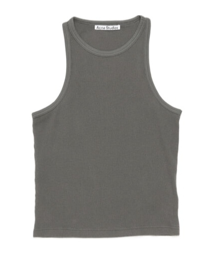 Acne Studios Ribbed Vest In Gray