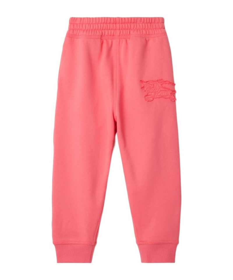Burberry Equestrian Knight Cotton Track Pants In Pink