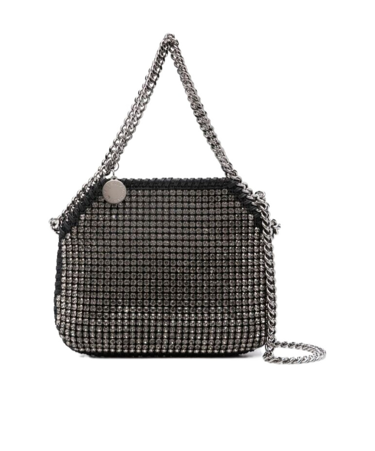 Stella Mccartney Falabella Embellished Mini Tote Bag In Black