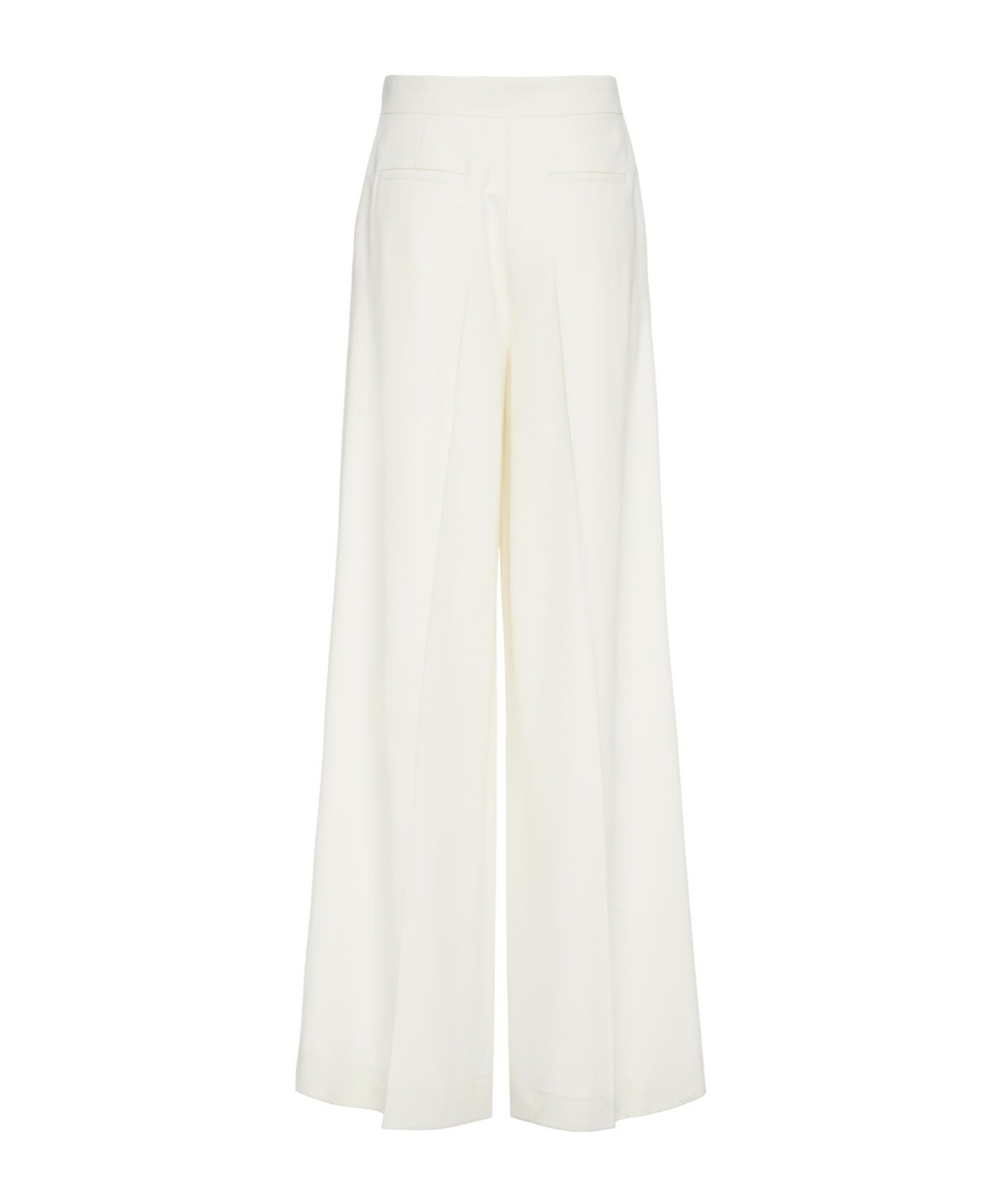 Max Mara Ninfa Gabardine Wide Pants In White