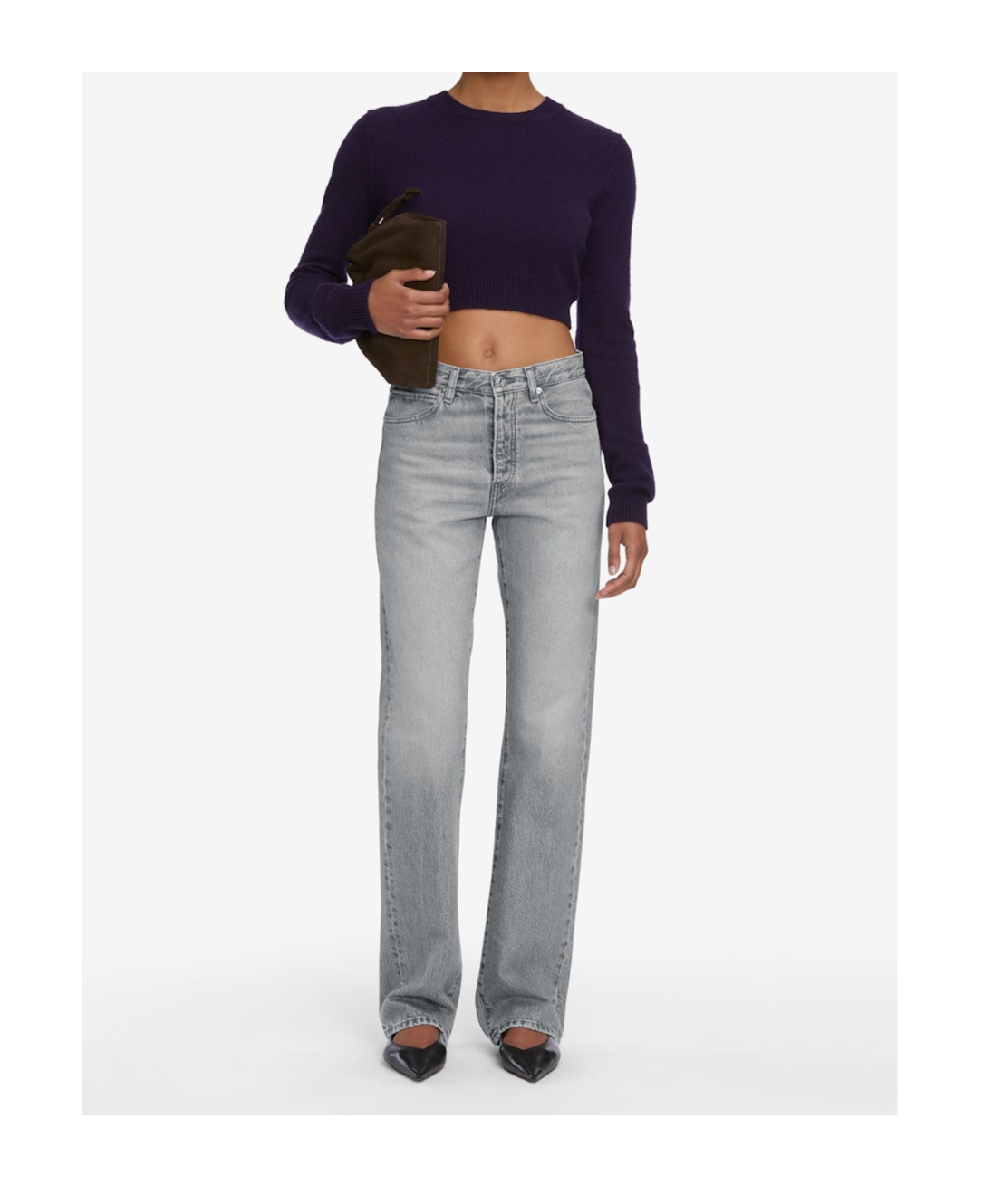 Frame Jeans With Belt Loops In Gray
