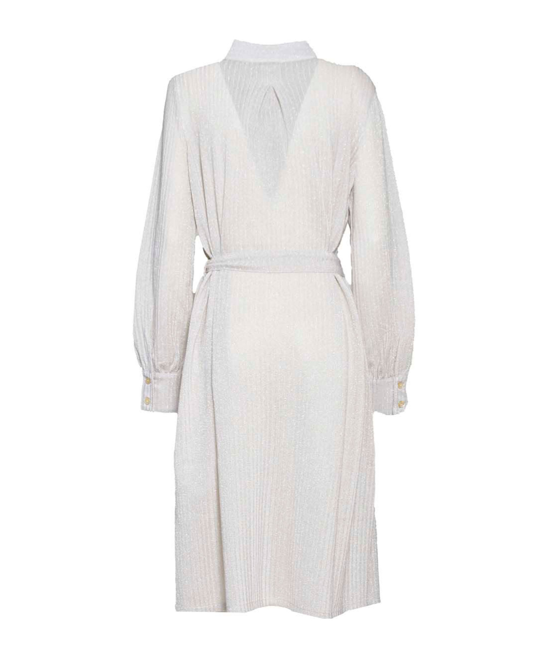Shop Missoni Lamé-effect Belted Shirtdress In White