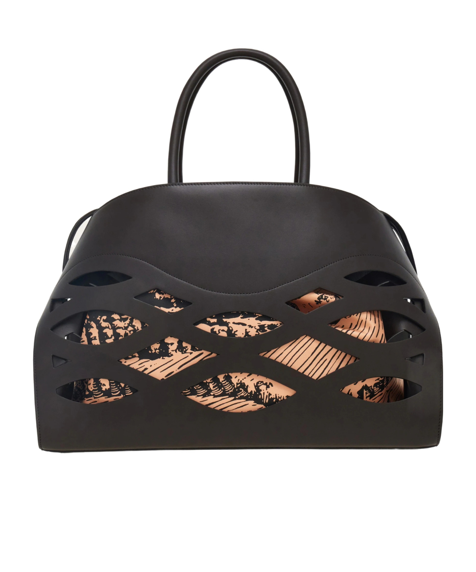 Ferragamo Back To Earth - Hug Handbag (l) In Brown