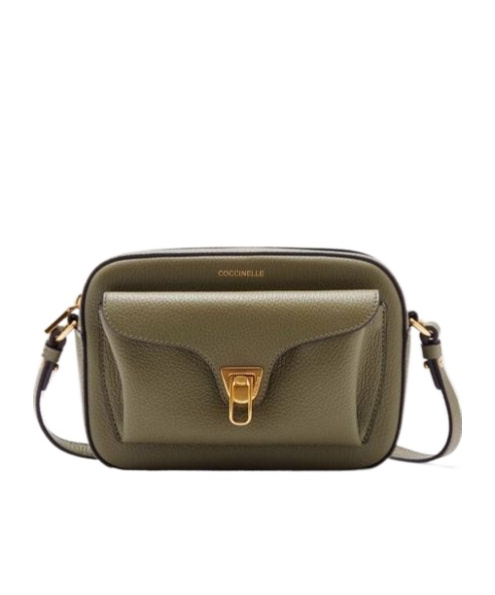 Shop Coccinelle Zippered Shoulder Bag In Brown