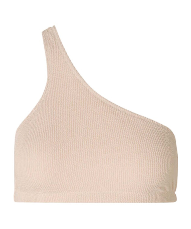 Samsoe & Samsoe Asymmetric One Shoulder Bikini Top In Neutral
