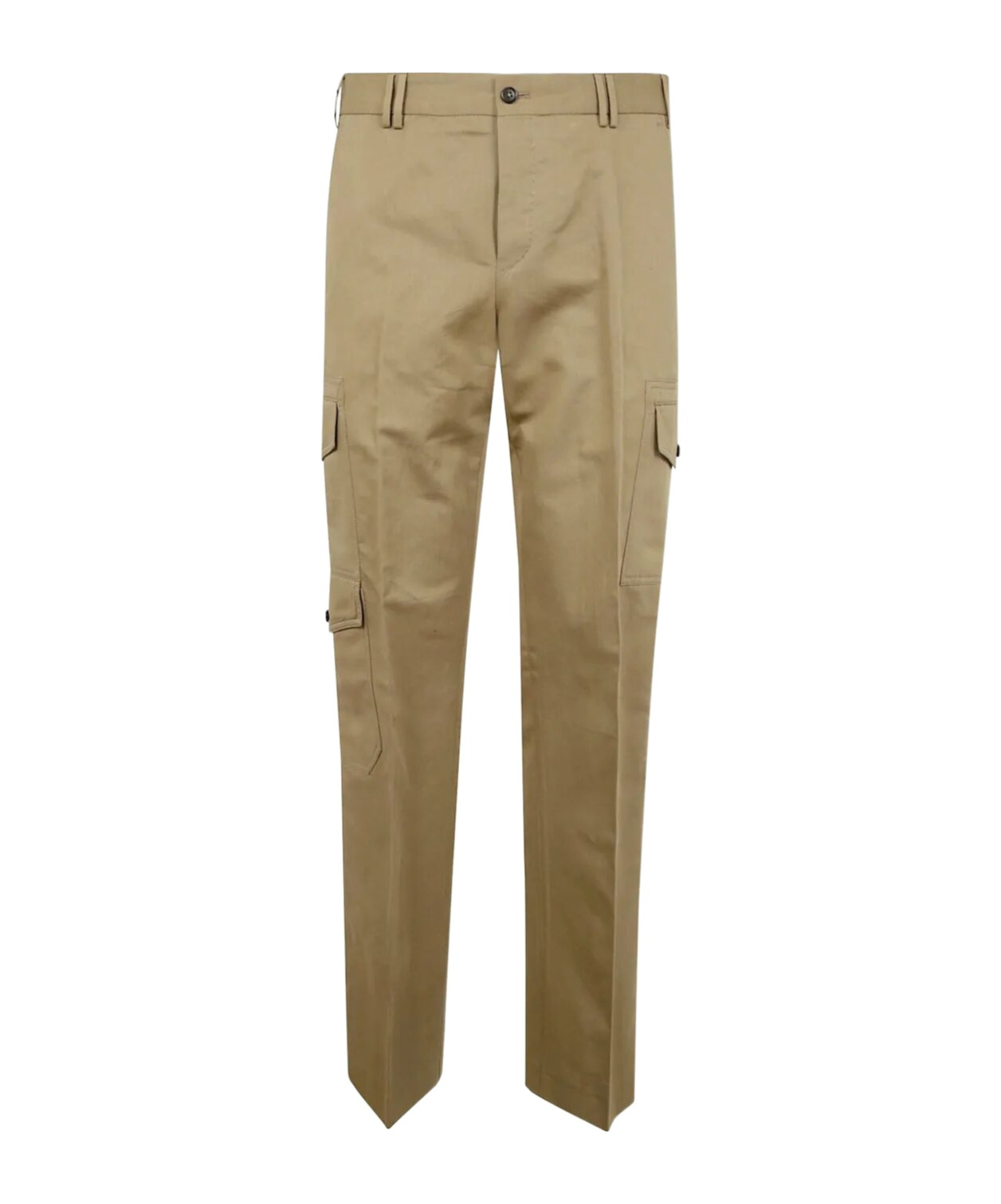 Pt01 Cotton Straight-leg Trousers In Brown