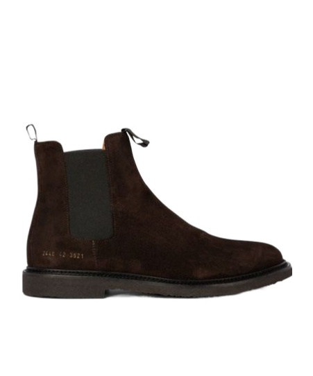 Common Projects Chelsea Classic Ankle Boots In Black Suede In Black