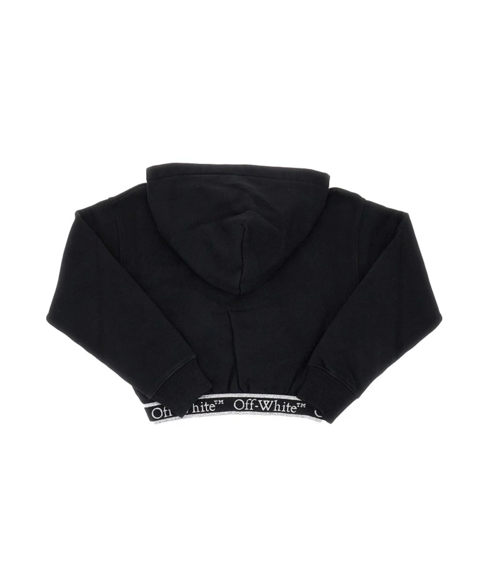 Off-white Long-sleeved Hoodie In Black