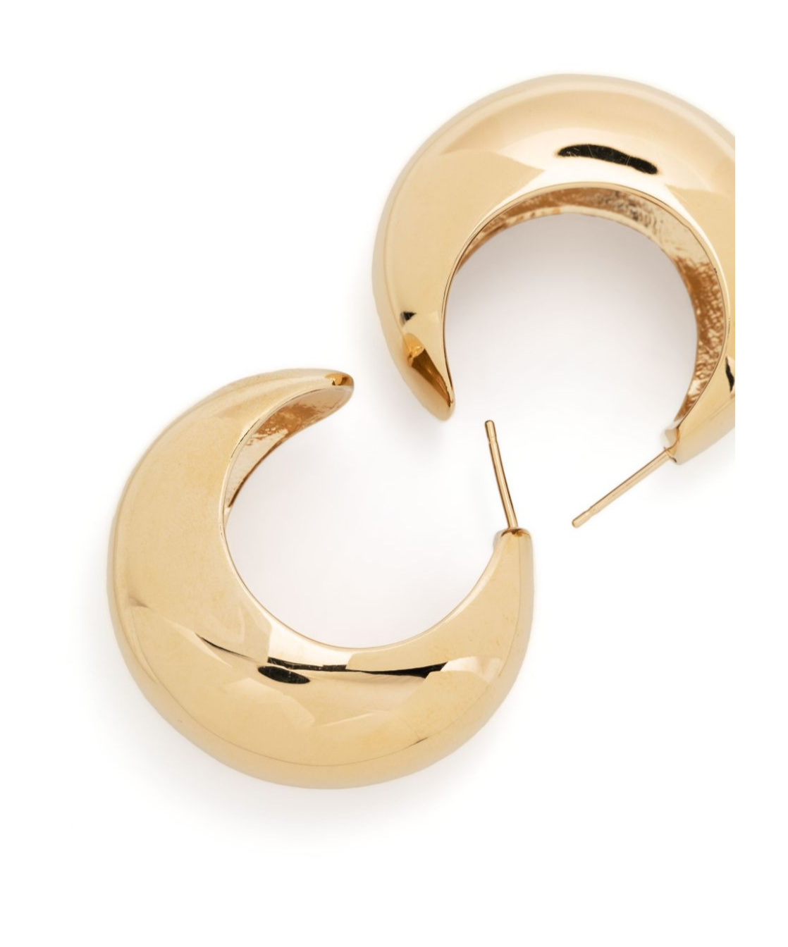 Shop Isabel Marant Shiny Crescent Earrings In Yellow