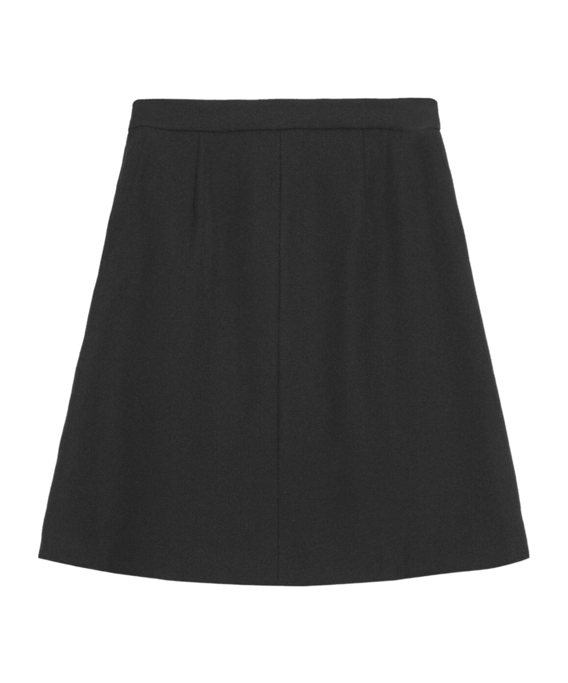 Shop Ganni Black Light Twill Suiting Skirt