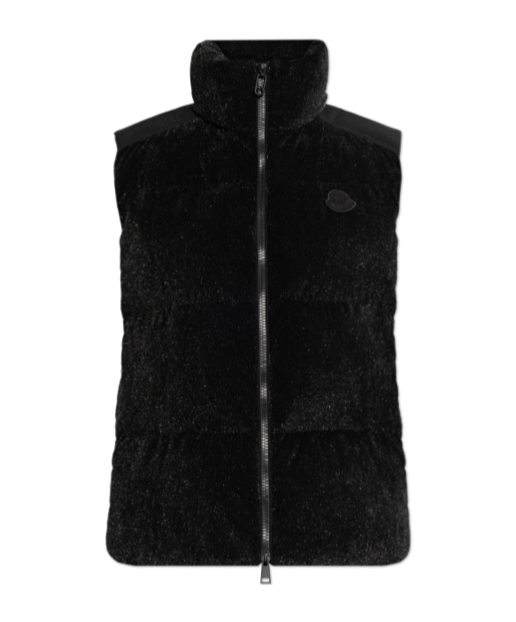 Moncler Sleevless Down Vest In Black