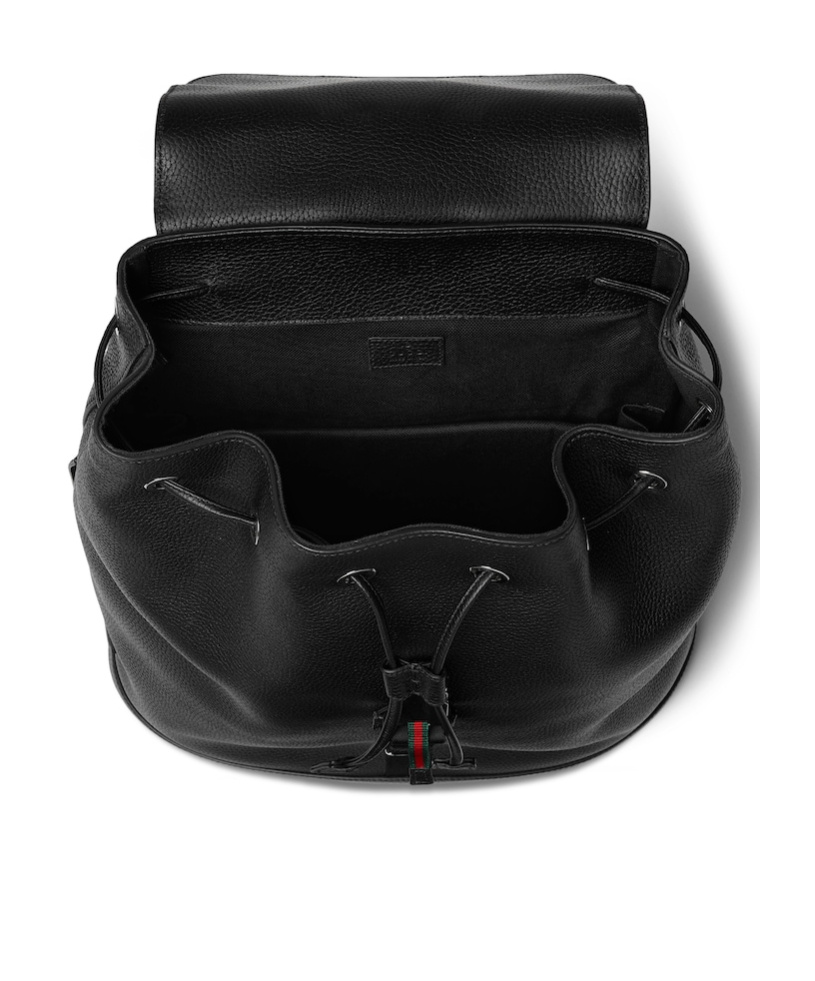 Gucci Large Backpack With Webbing In Black