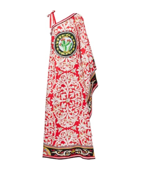 Dolce & Gabbana Printed Robe In Pink