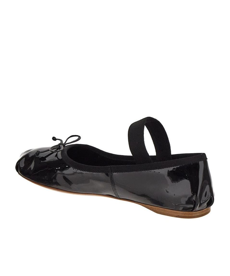 Miu Miu Round Head Ballet Shoes In Black