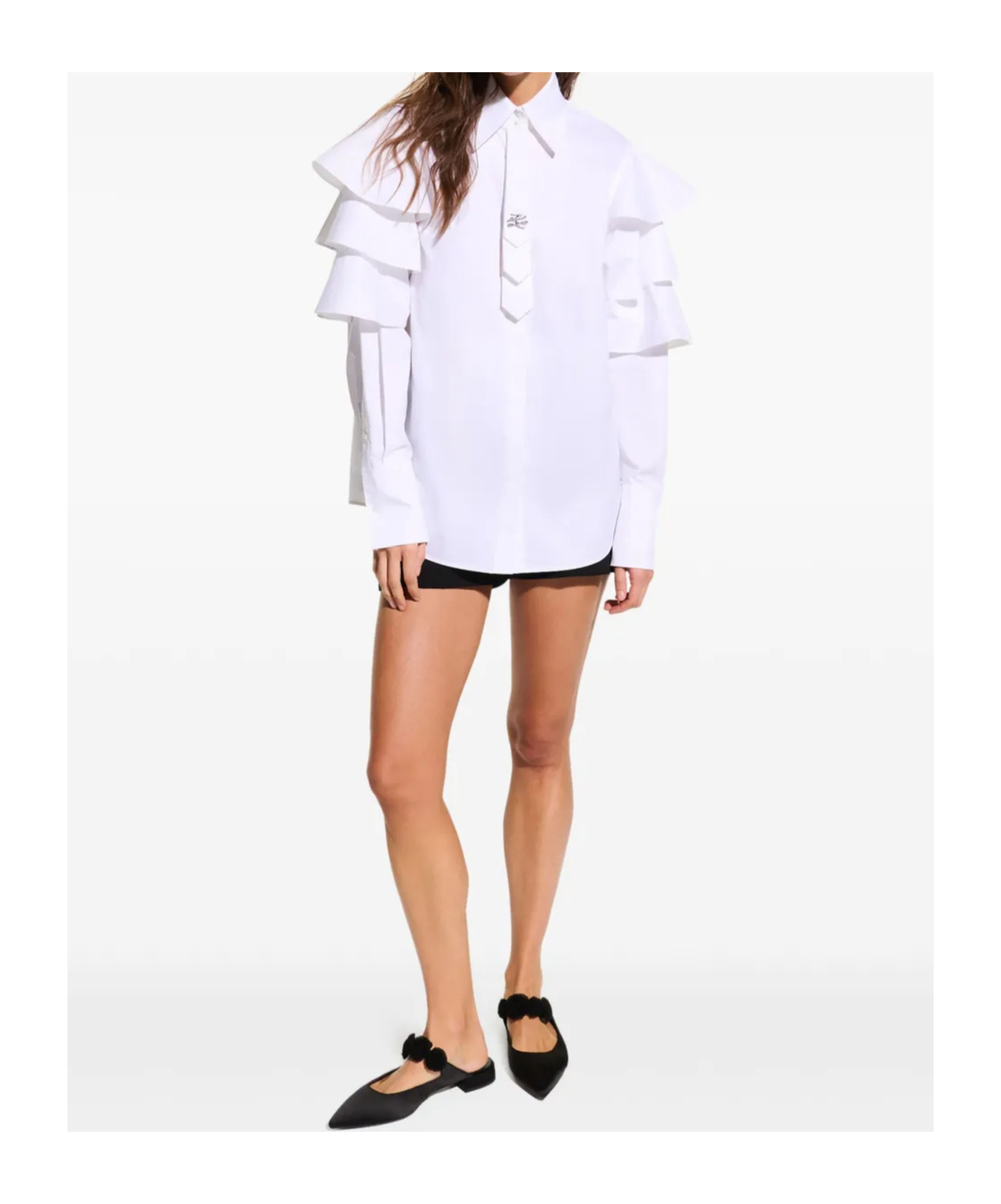Shop Karl Lagerfeld X Joann Tie Blouse In White