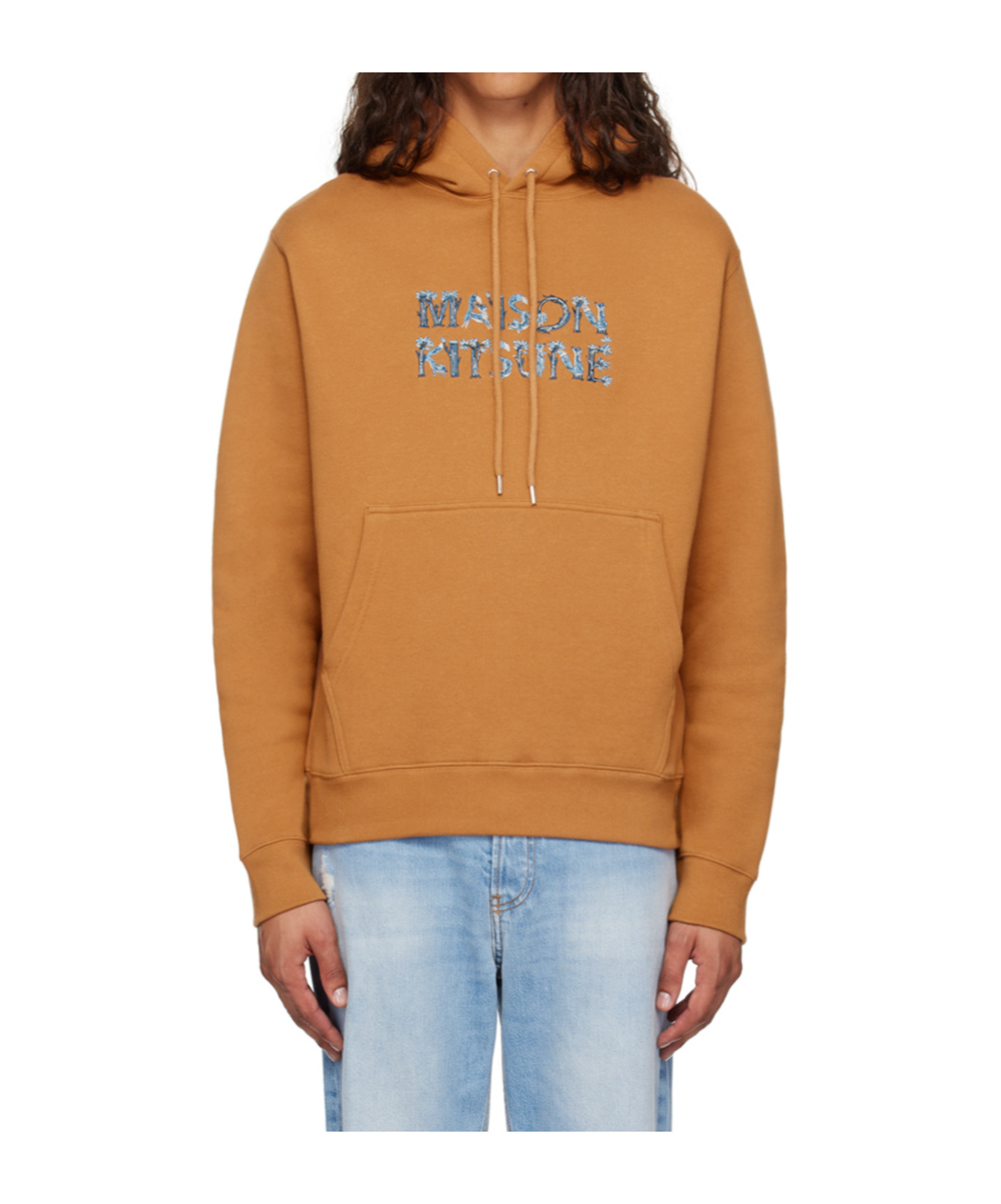 Maison Kitsuné Hooded Long-sleeved Hoodie In Brown