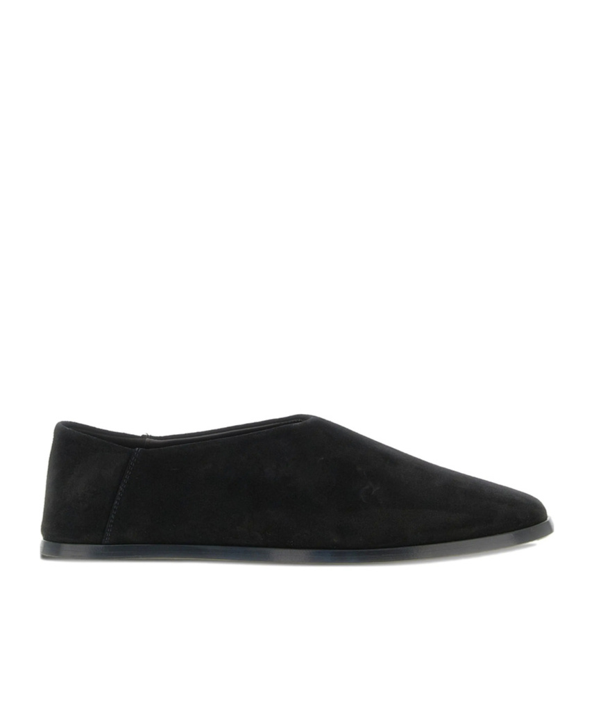 Fear Of God Suede Slip On Flat Sole Loafers In Black