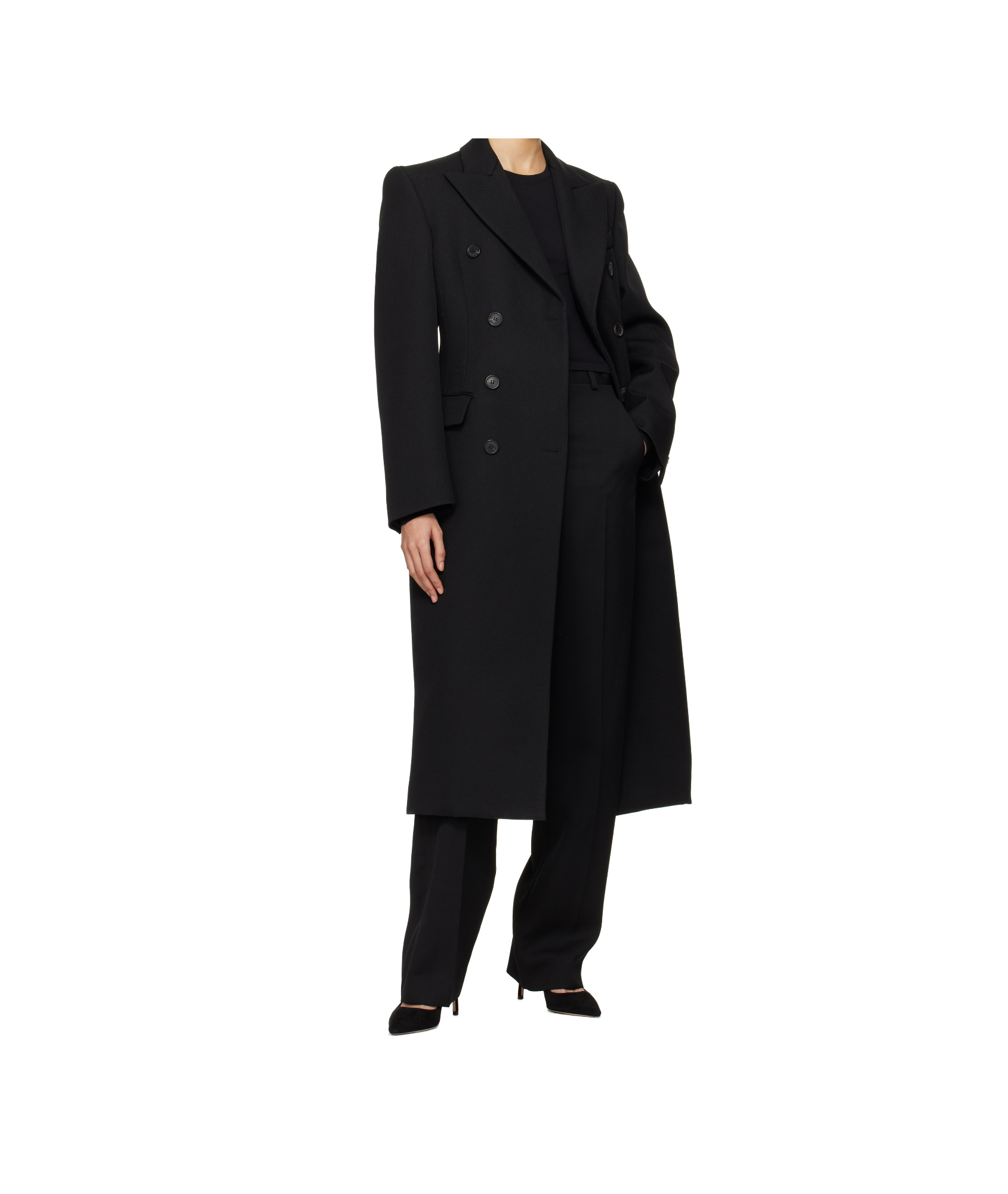 Shop Wardrobe.nyc Double-breasted Coat