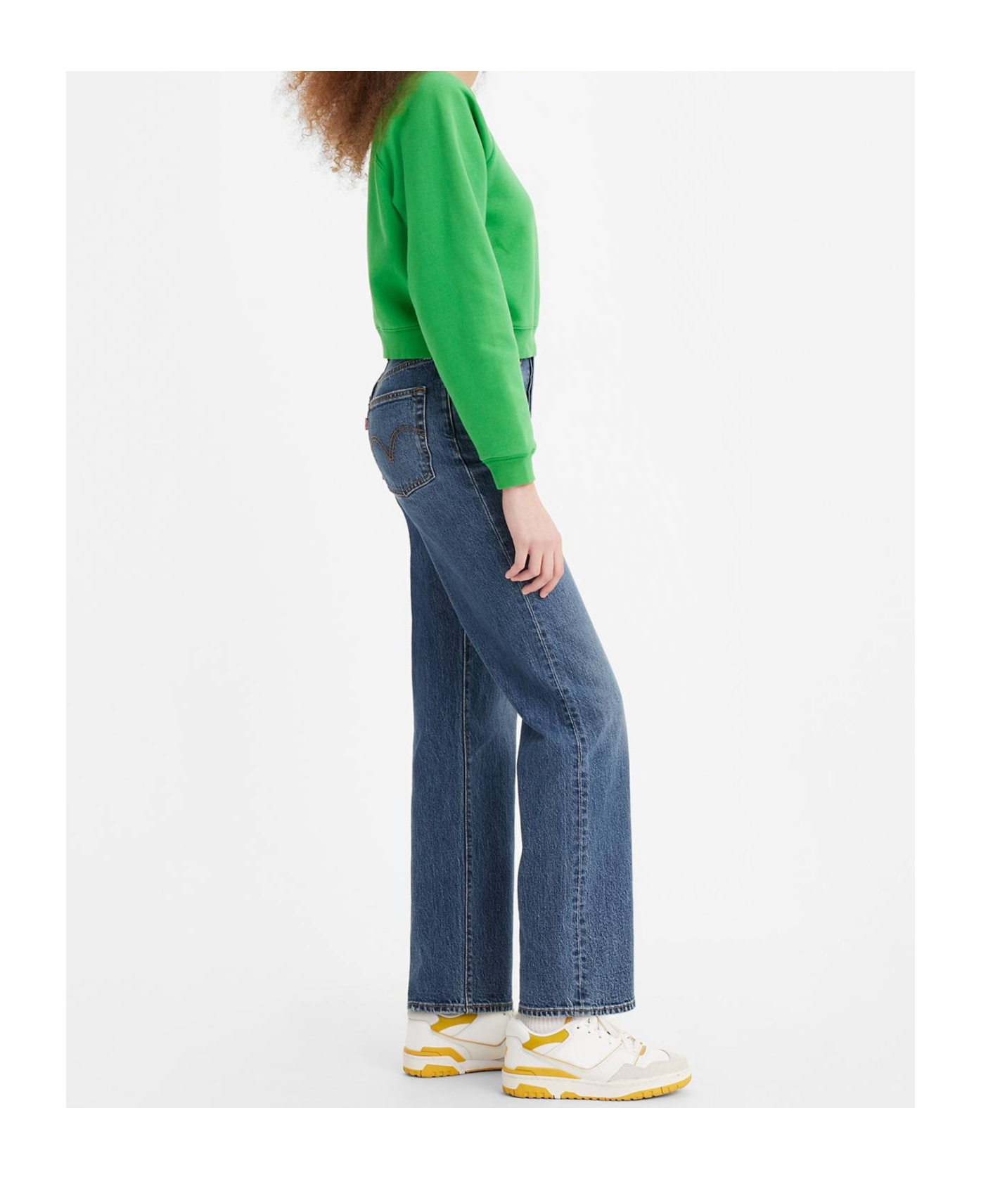 Shop Levi's High-rise Denim Pants In Blue