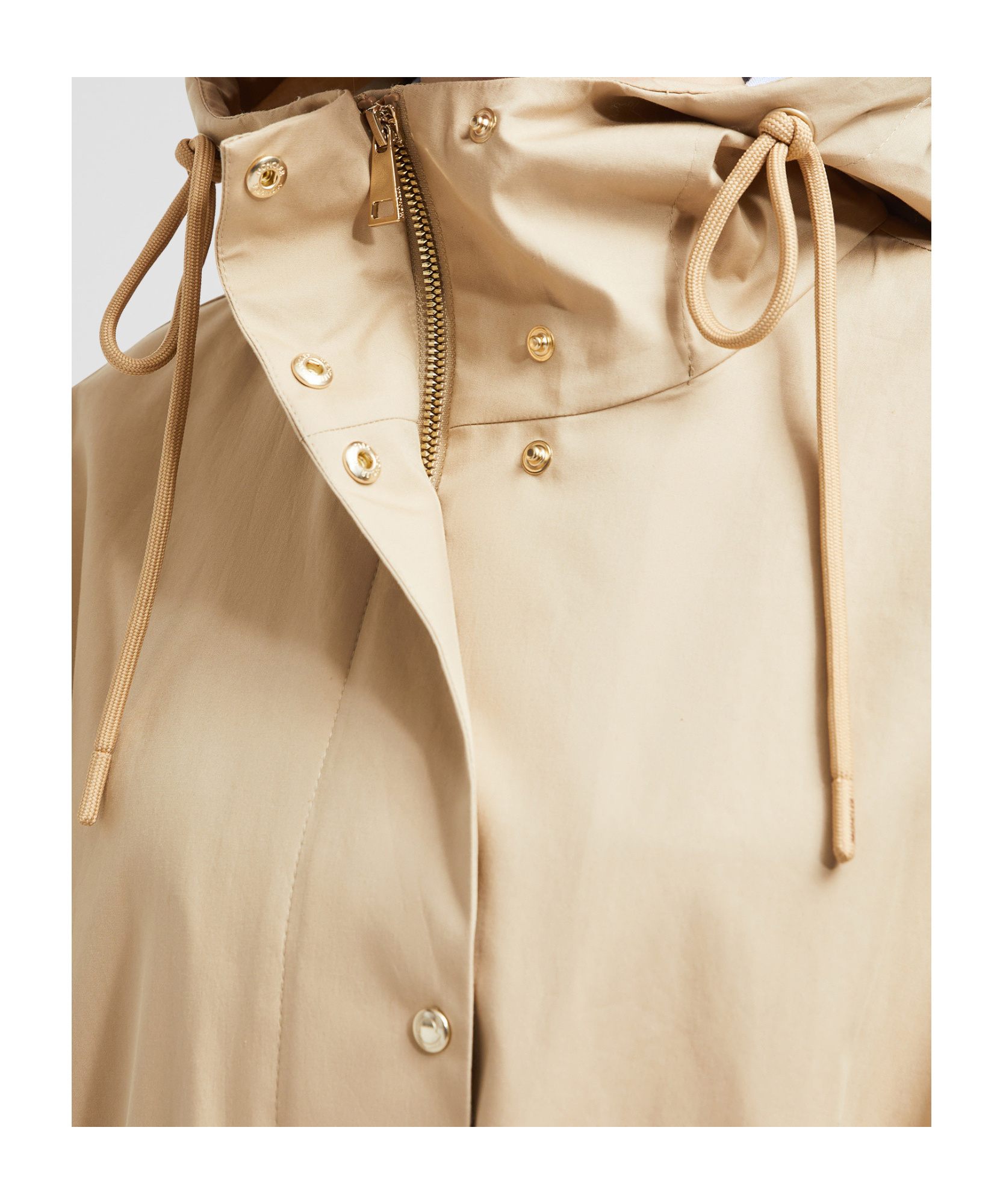 Shop Moncler Gaillon Hooded Cotton Parka Coat In Nude