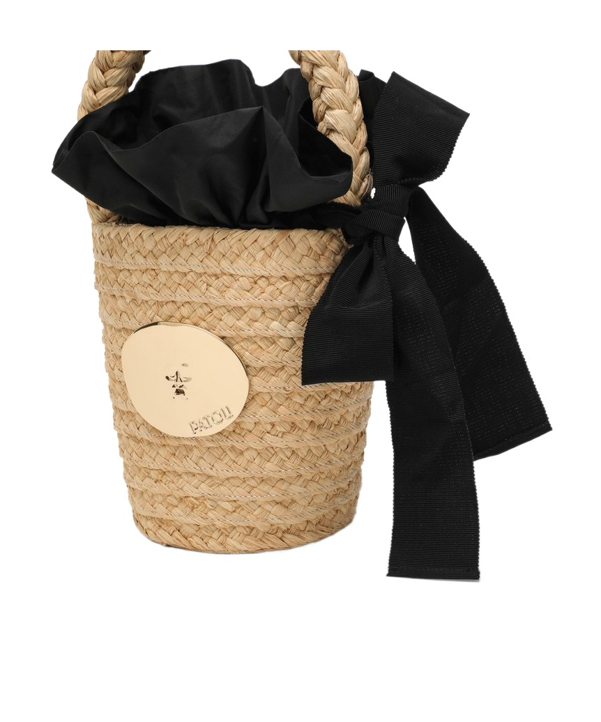 Patou Straw Bucket Bag