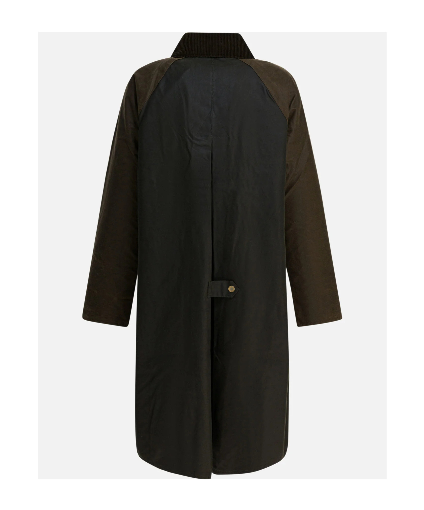 Barbour Singled Breasted Zip Detailed Coat In Green