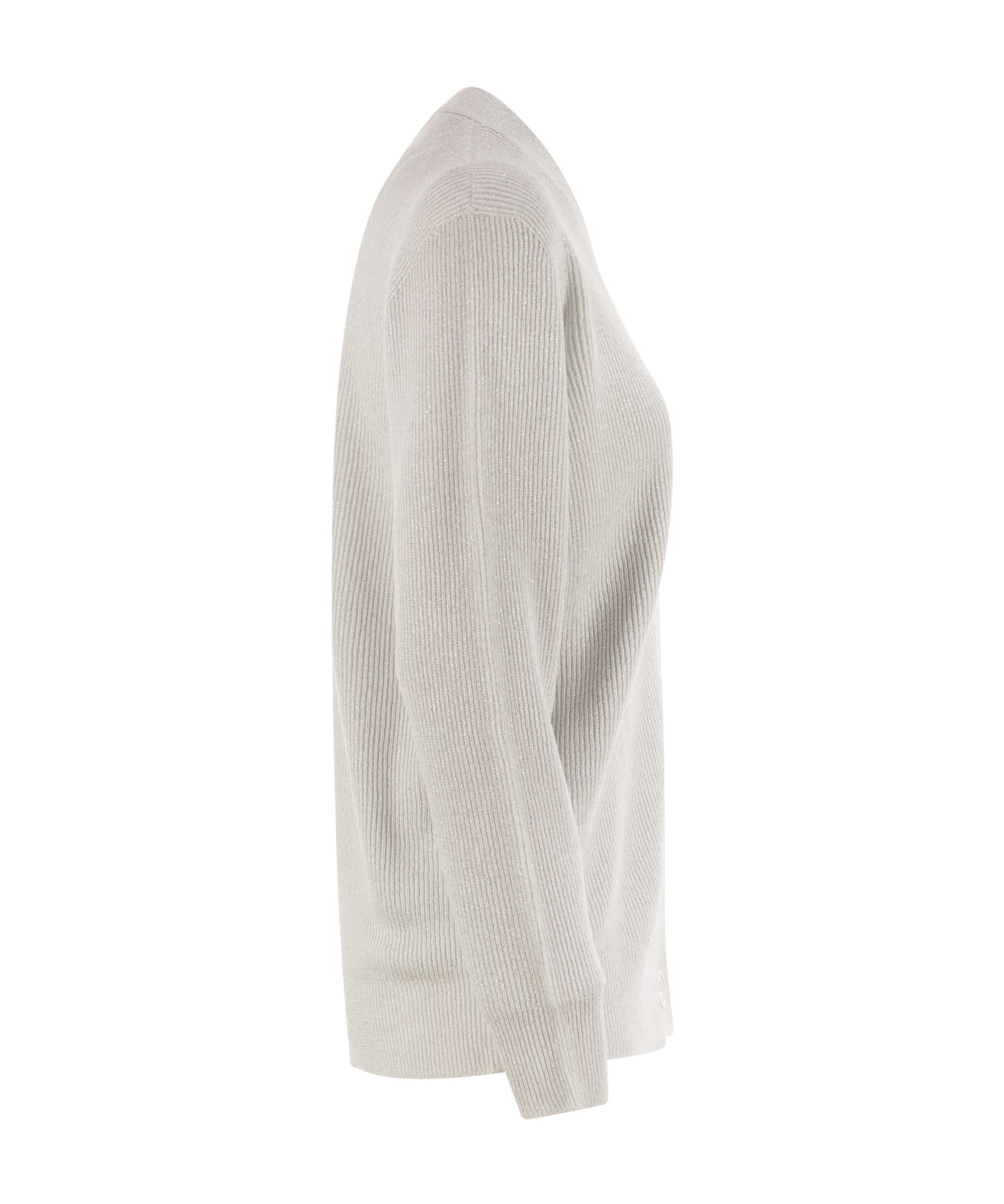 Fabiana Filippi Long-sleeved Knitted Cardigan In White