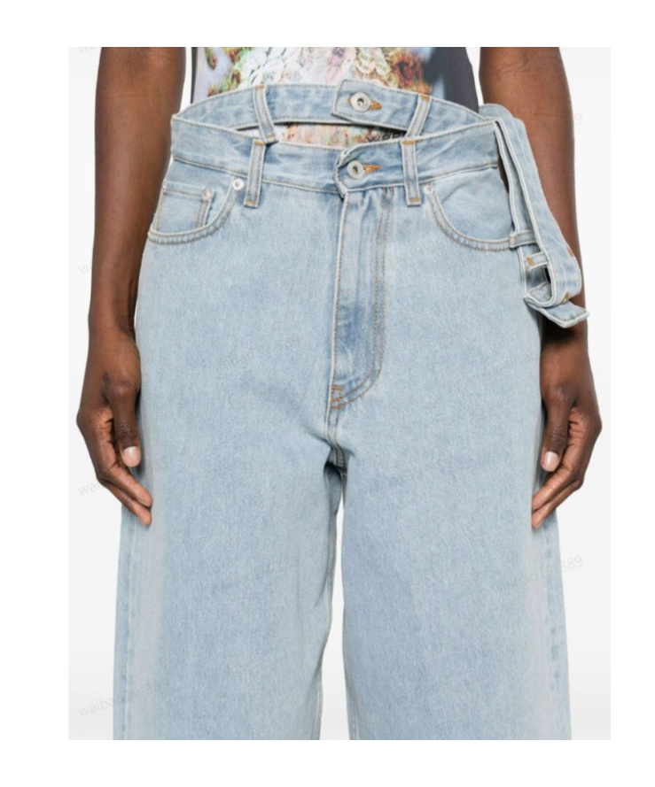 Y/project Belt-loop Jeans In Blue
