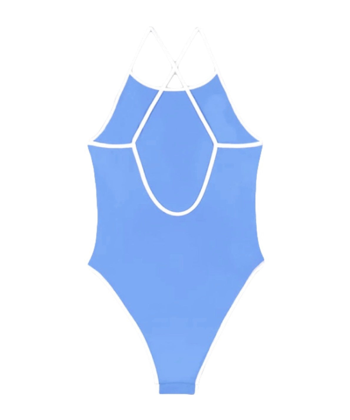 Sporty And Rich Logo One-piece Swimsuit In Blue