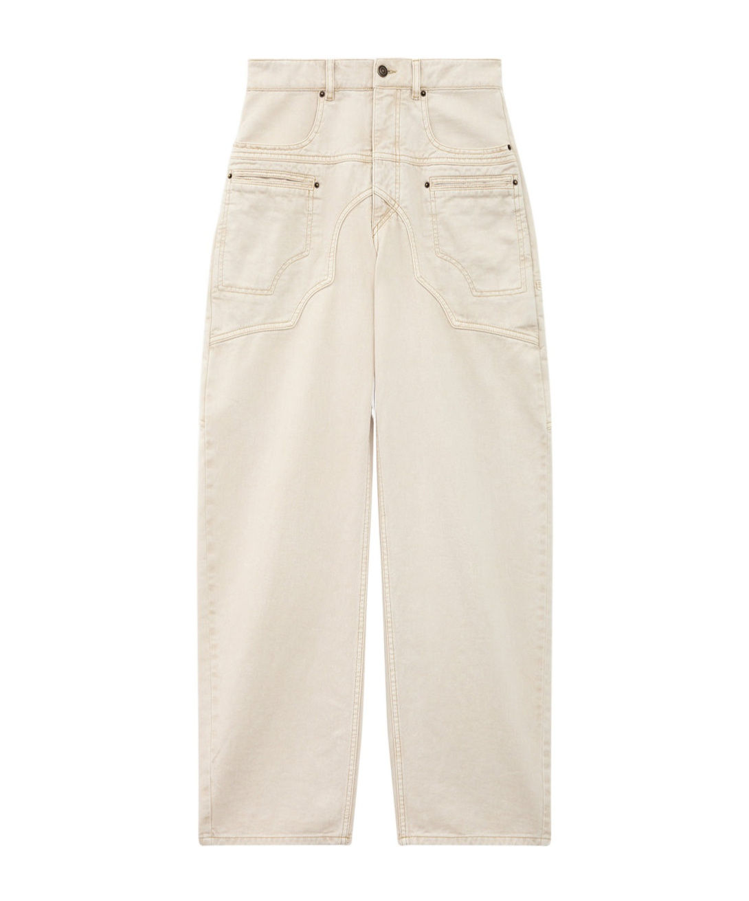 Isabel Marant Wide-leg Beryl Jeans In Ecru In White
