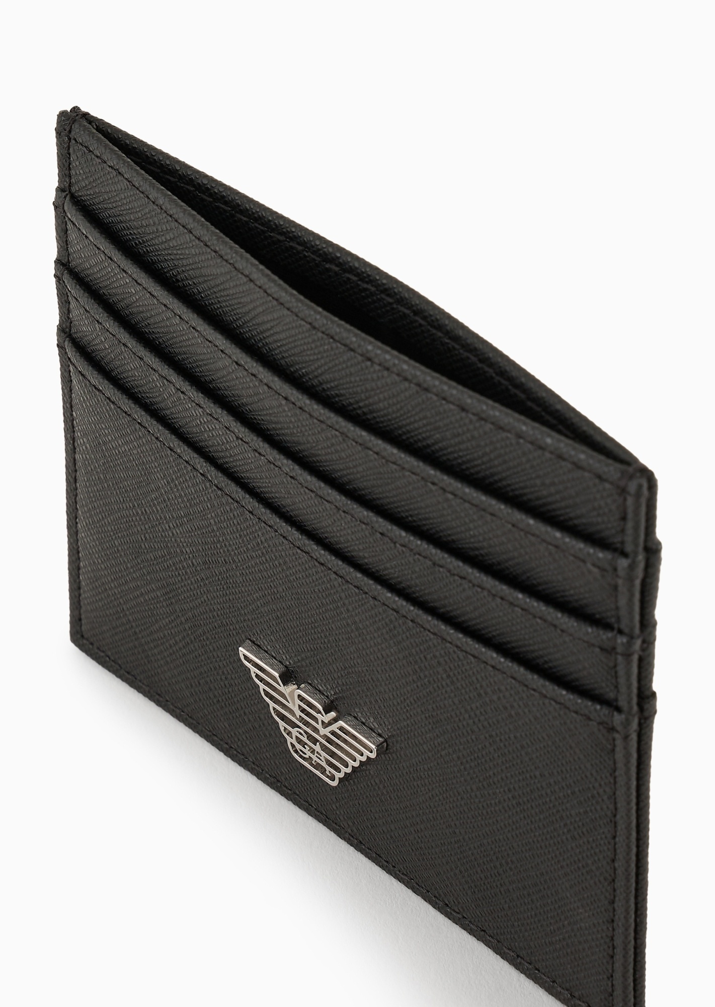 EMPORIO ARMANI LOGO-PLAQUE LEATHER WALLET SET