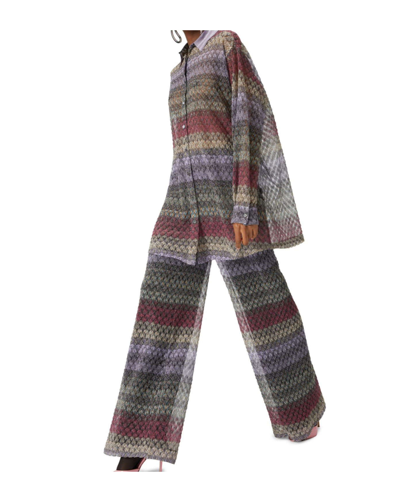 Missoni Wide Leg Casual Pants In Multi-color