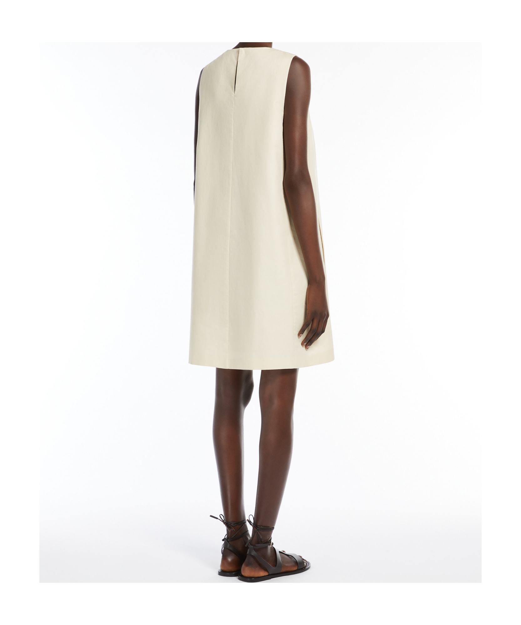 Weekend Max Mara Omens Donald Floral-embroidered Cotton-blend Mini Dress Ivory In White
