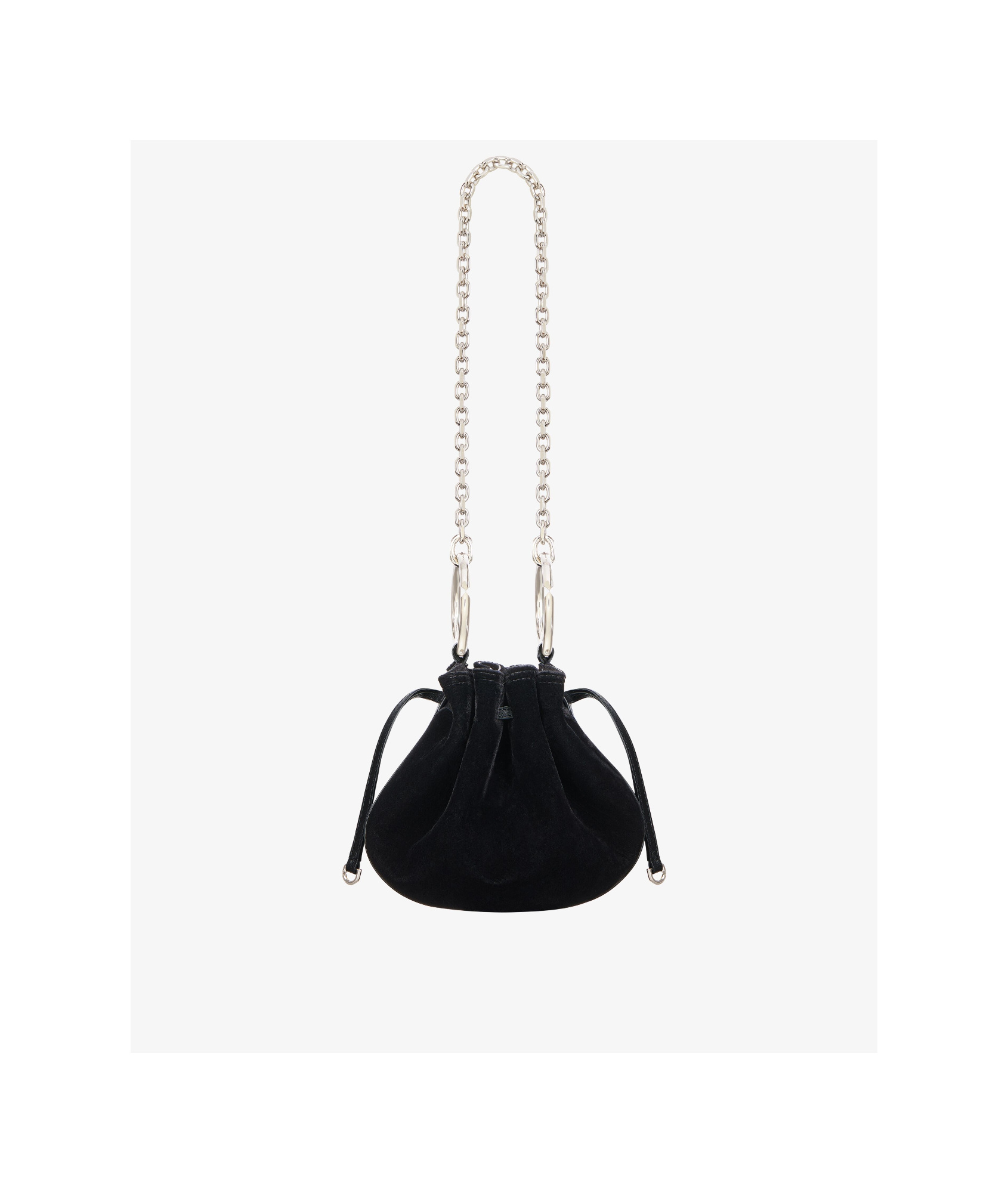 Givenchy Velvet Diamond-encrusted Mini Pumpkin Bag In Black