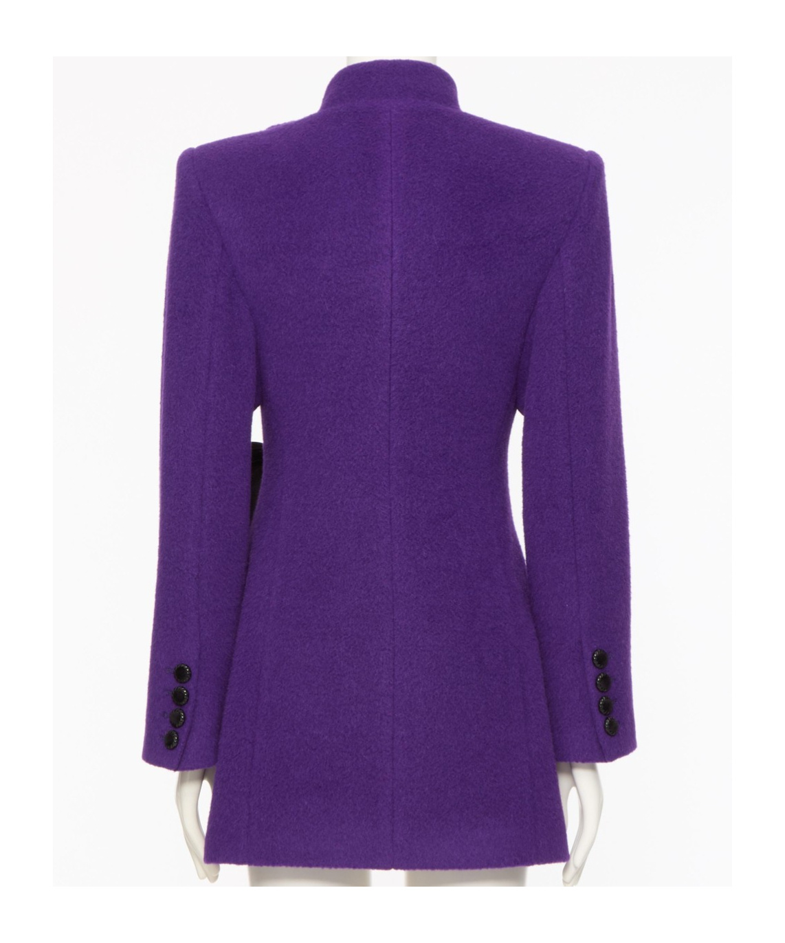 Valentino Long-sleeved Coat In Purple