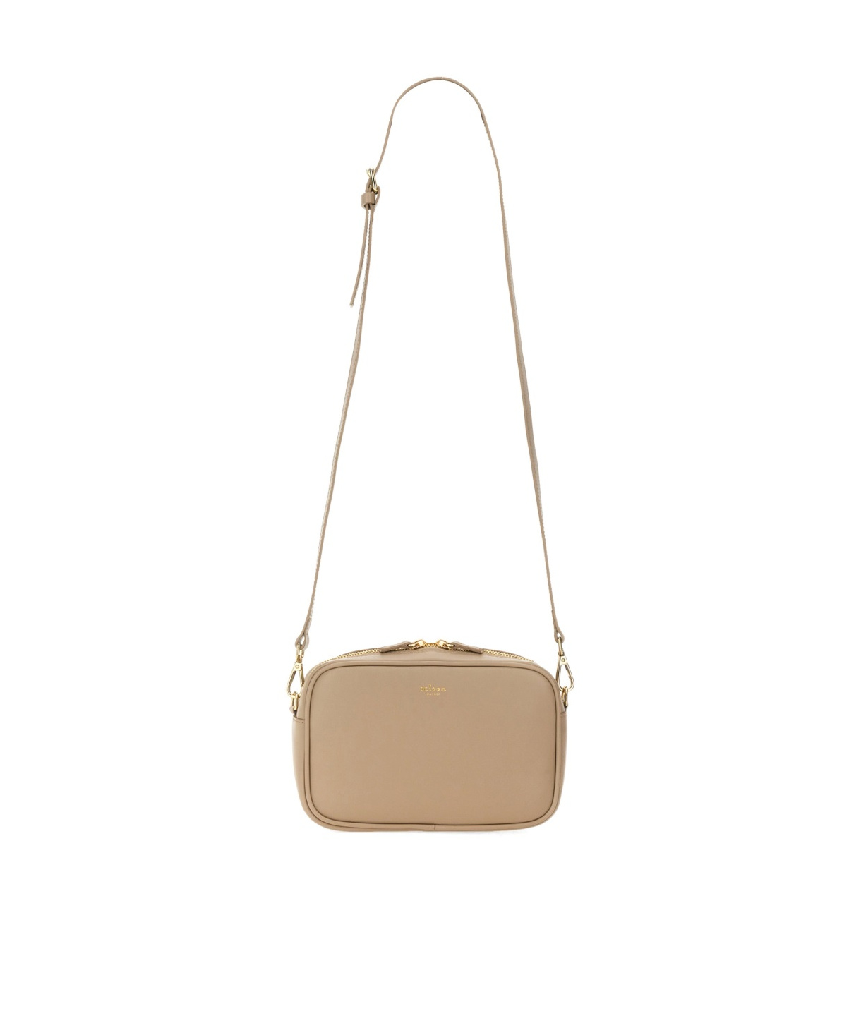 Kiton Shoulder Bag With Logo In Nude