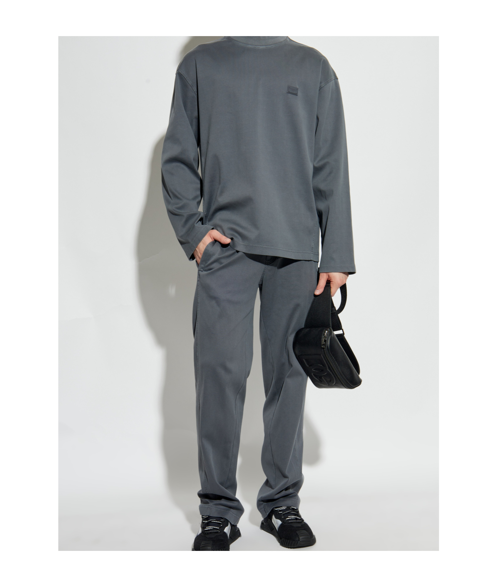 Dolce & Gabbana Logo-plaque Track Pants In Black