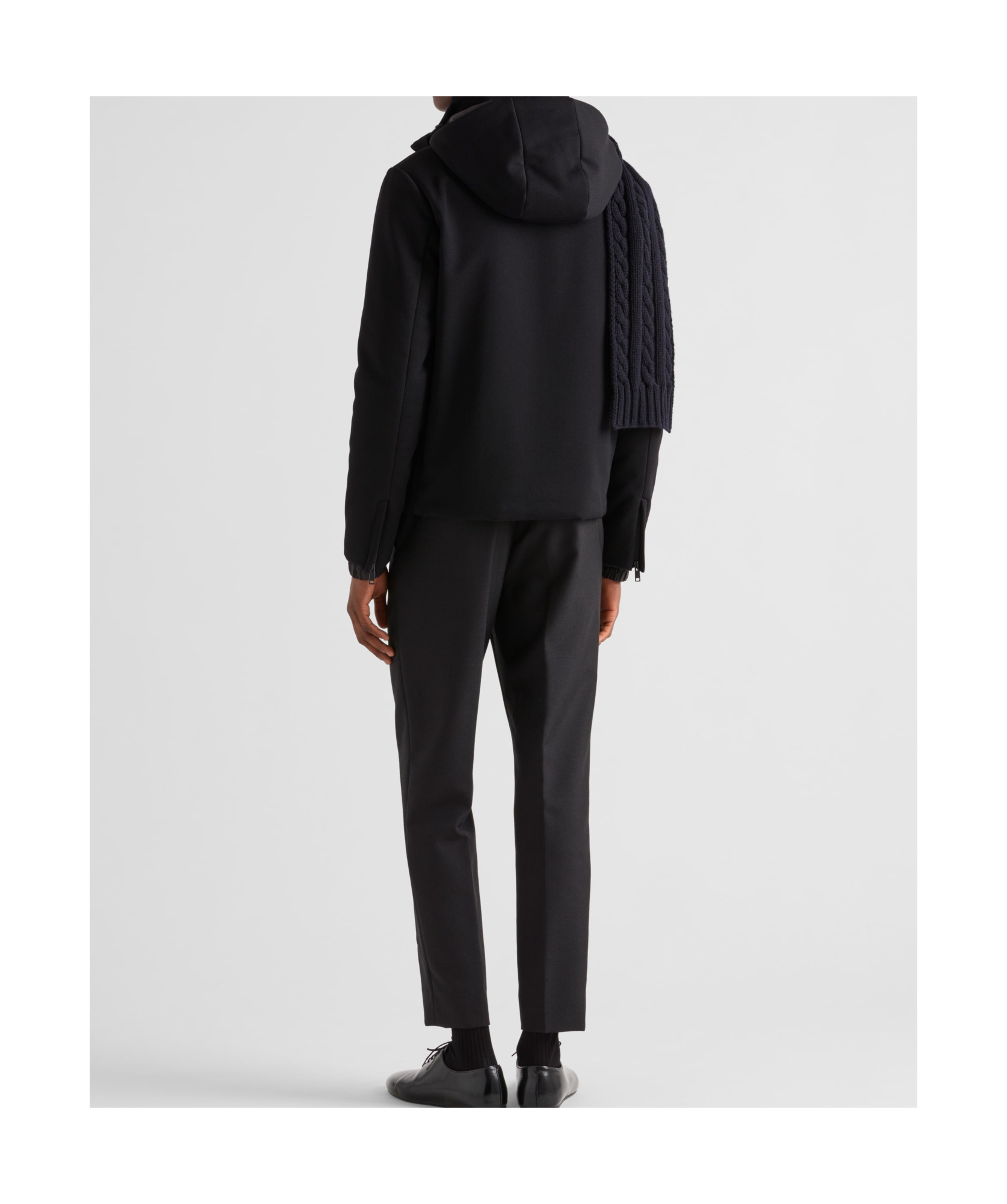 Prada Stretch Technical Fabric Jacket In Black