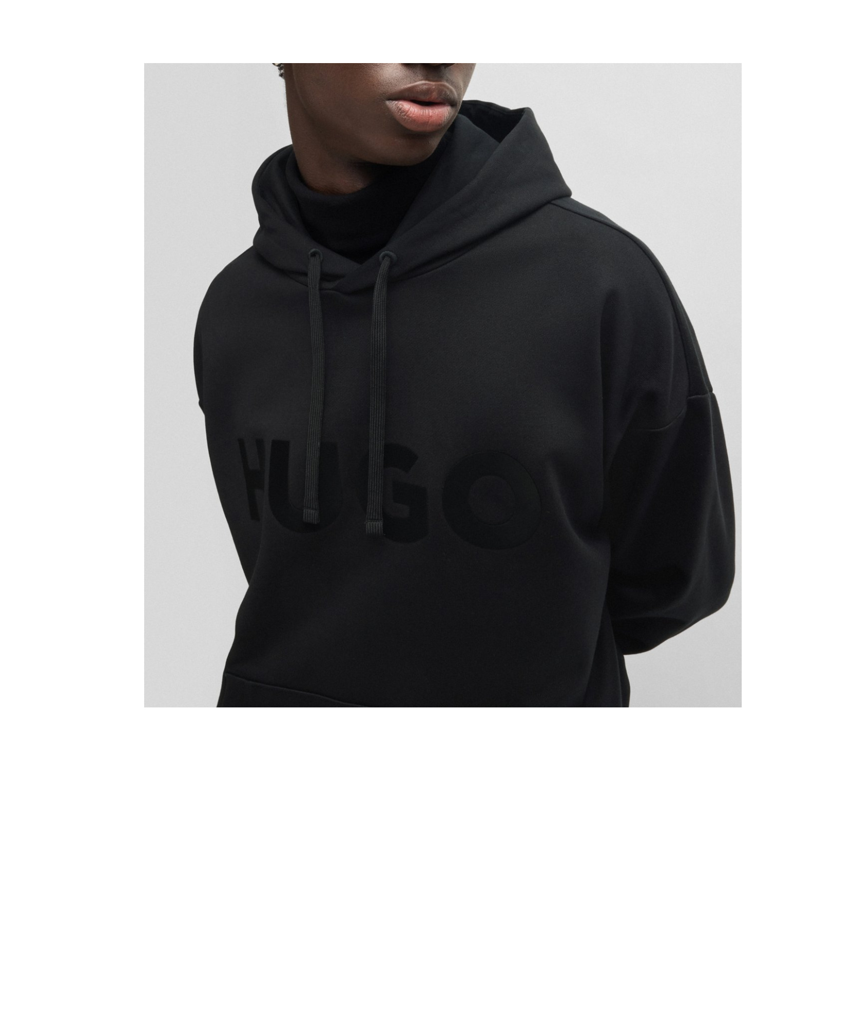 HUGO BOSS LOGO-PRINT HOODIE
