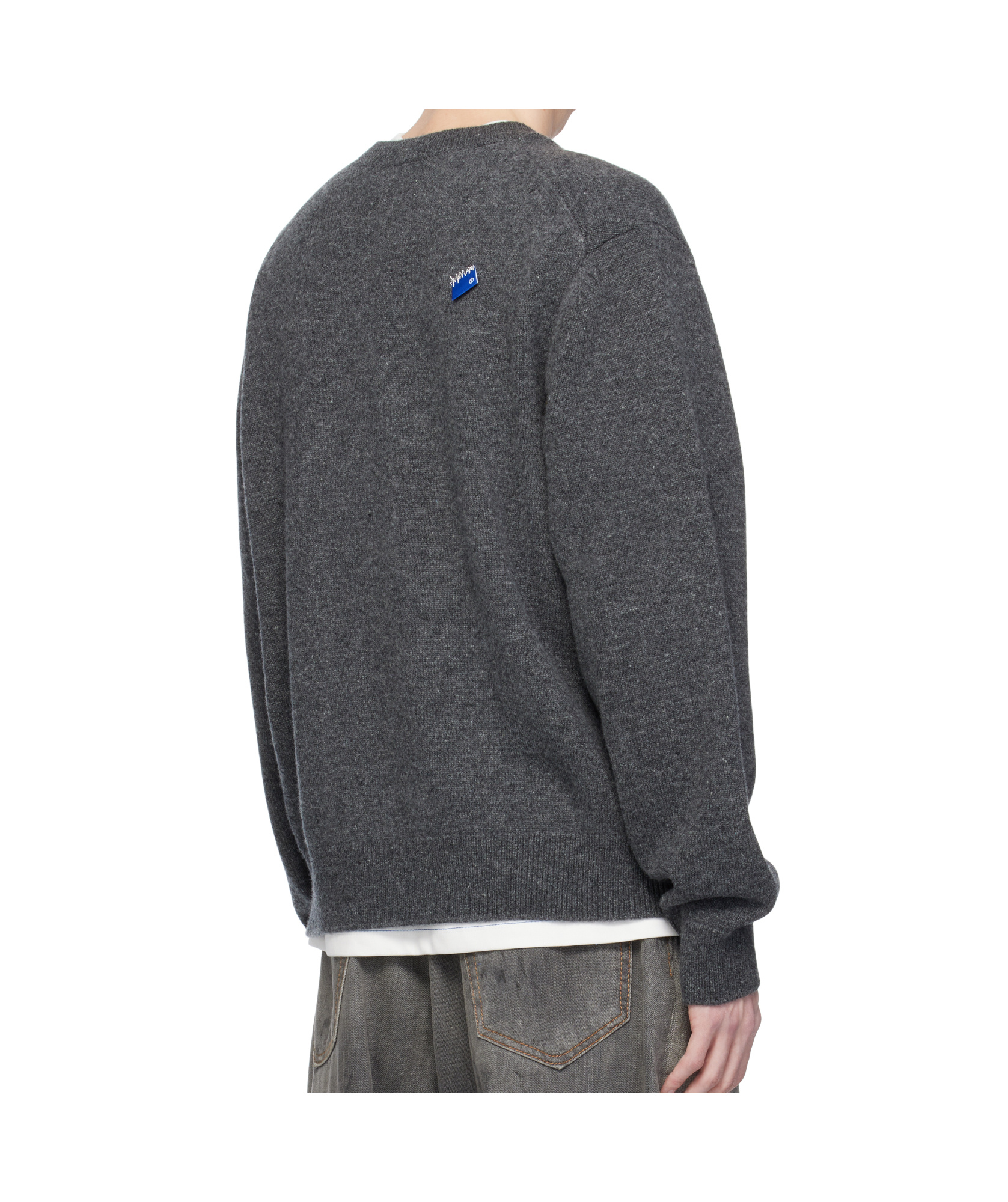 Ader Error Crew Neck Long Sleeve Sweater In Black