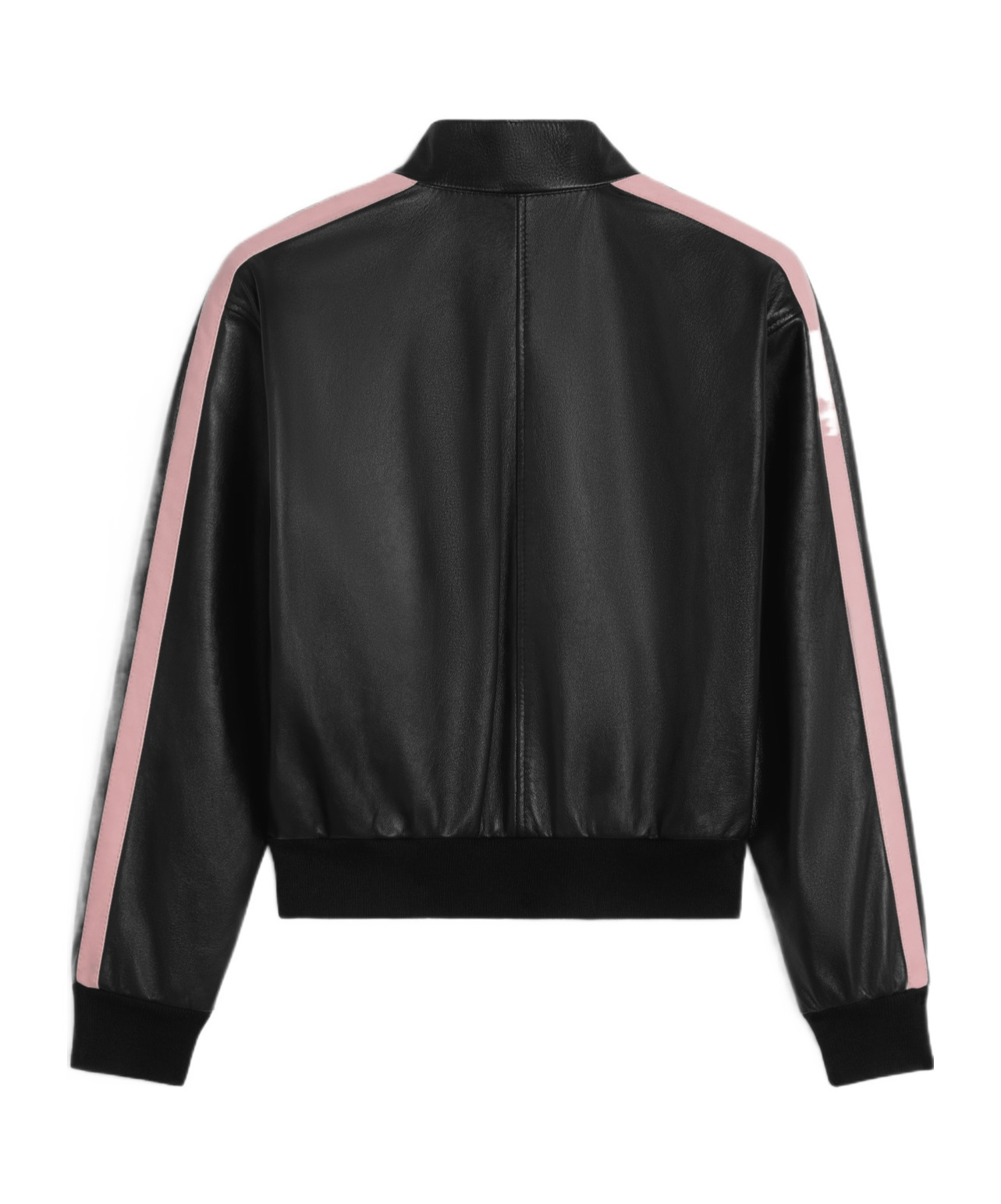 Celine Long-sleeved Leather Jacket In Black
