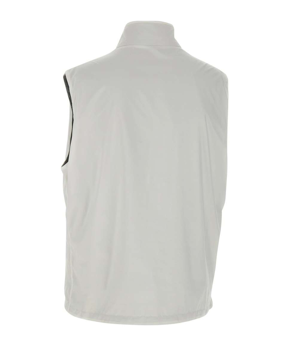 Herno Sleeveless Reversible Gilet High Collar In White