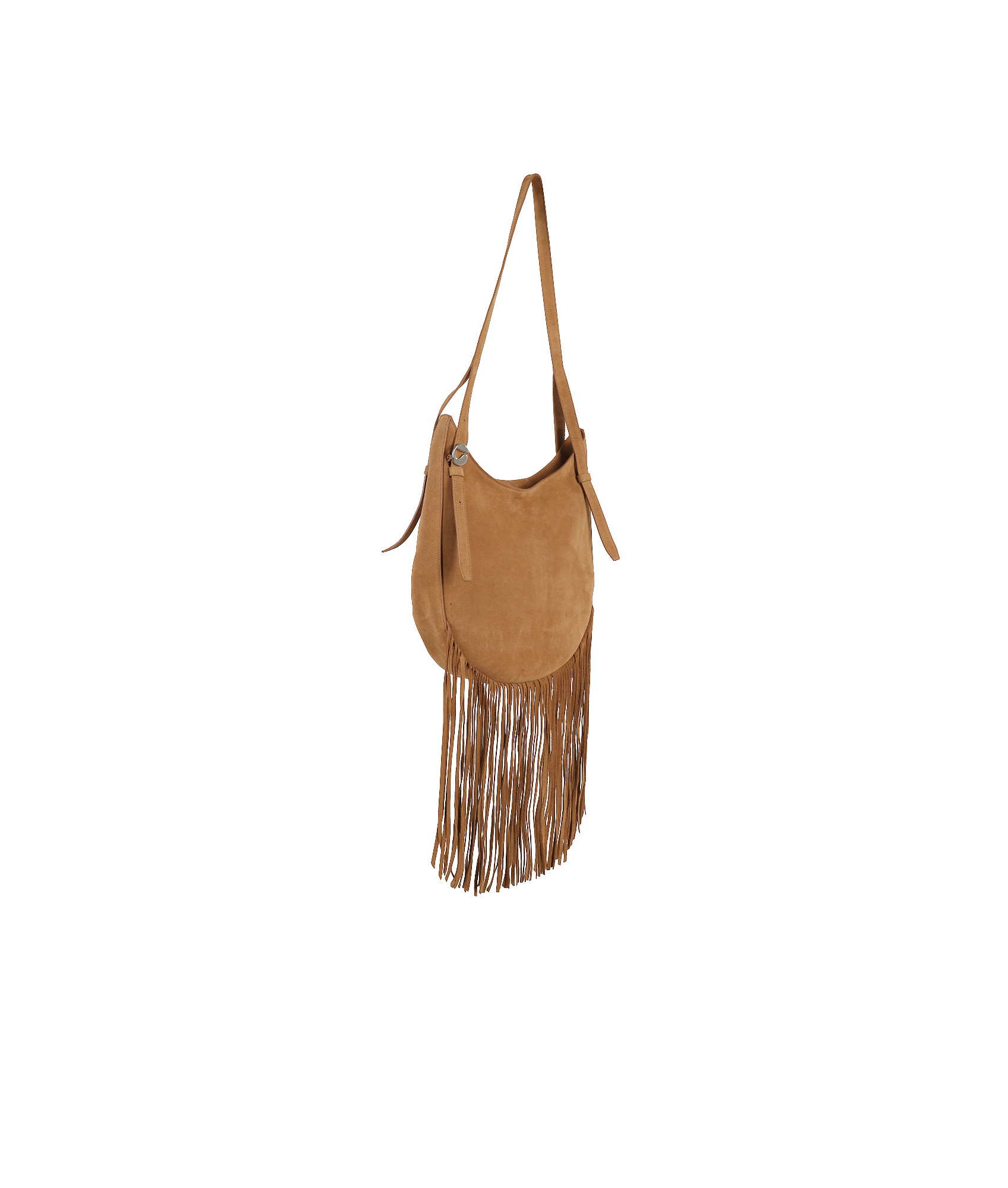 Coperni Suede Fringed Hobo Belt In Brown