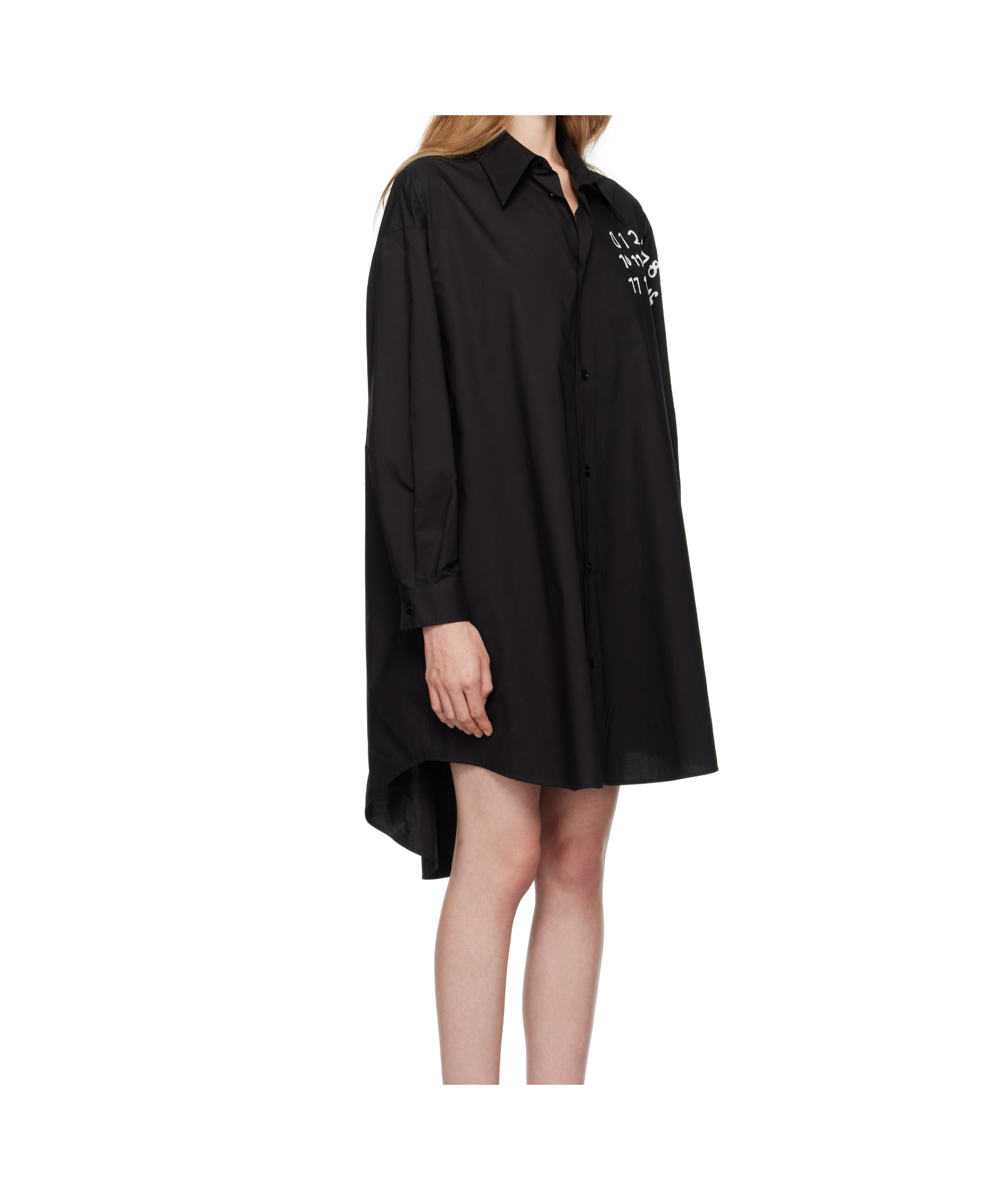 Mm6 Maison Margiela Long-sleeved Dress In Black