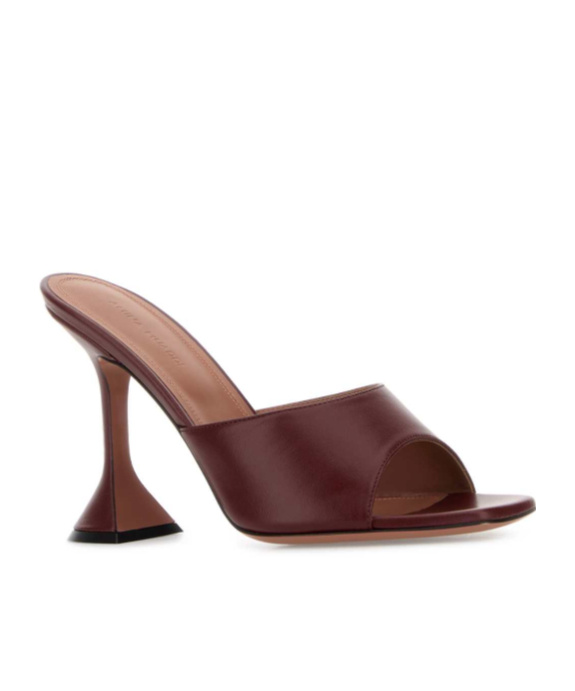 Amina Muaddi Square-toed High-heeled Sandals In Animal Print