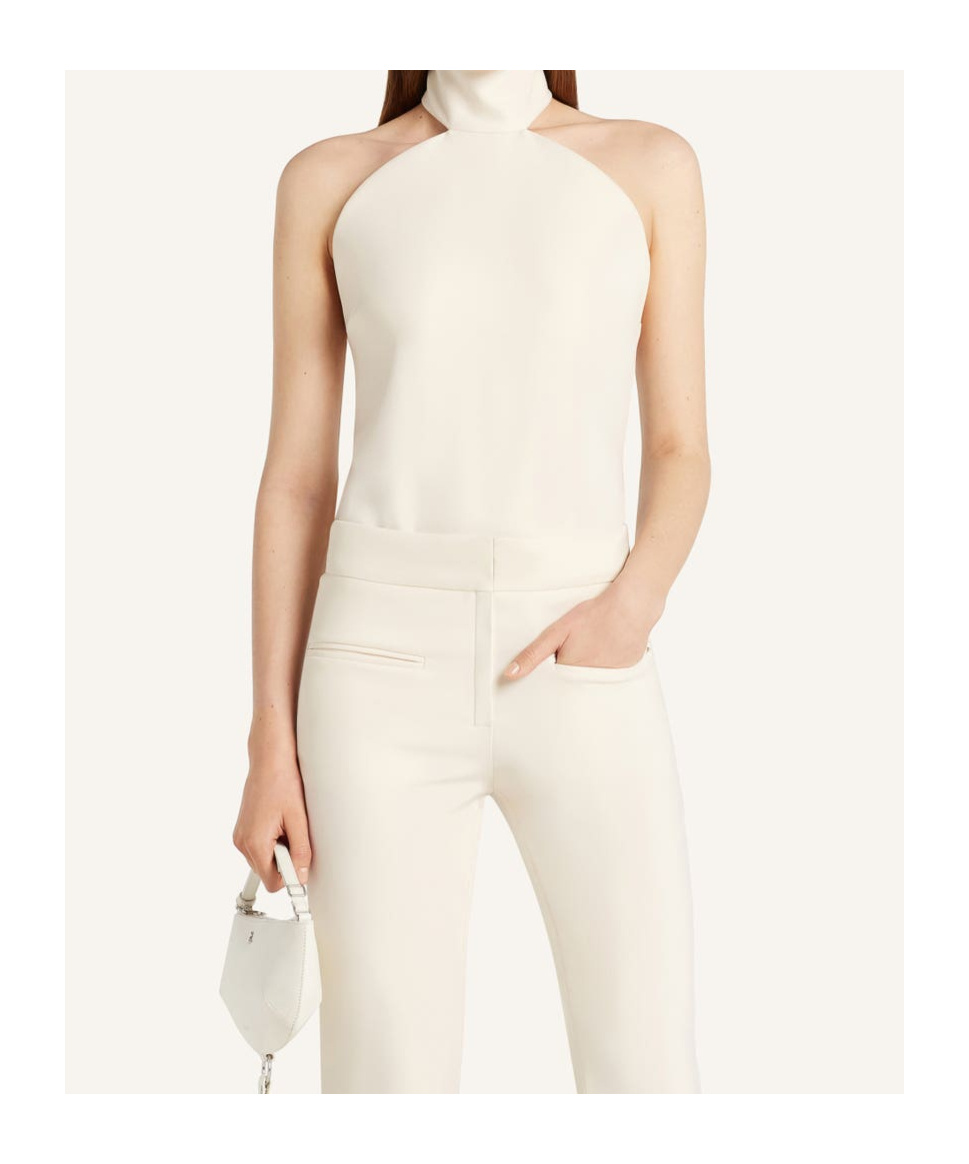 Courrèges Ellipse High-neck Sleeveless Top In Neutral