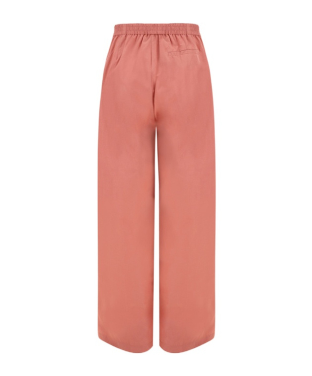 Forte Forte High-waisted Taffeta Palazzo Pants In Red