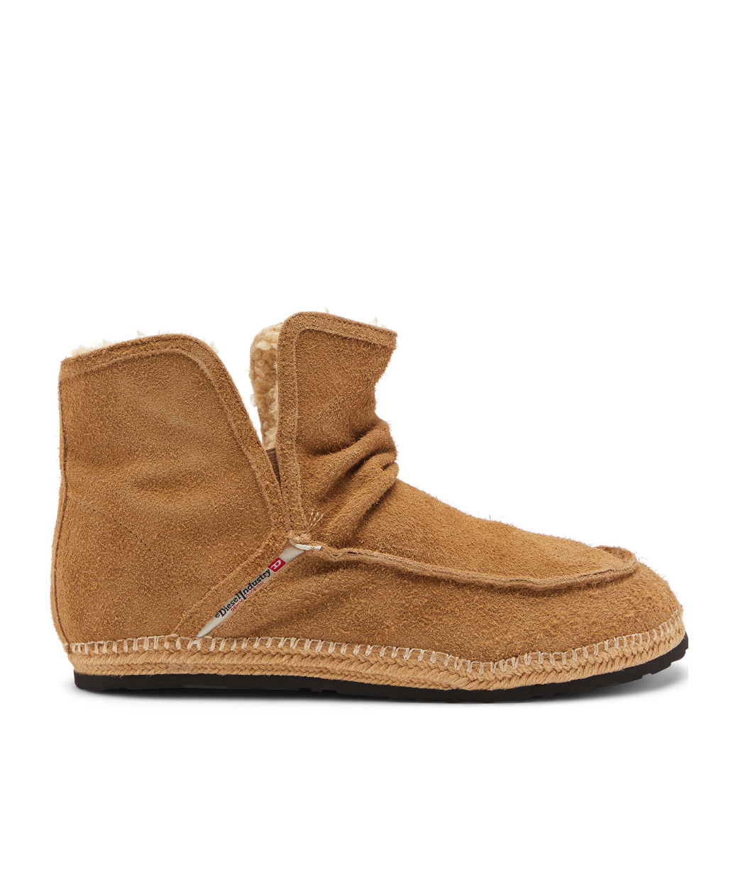 Diesel Suede Boots With Rubber Sole And Stitching In Multi