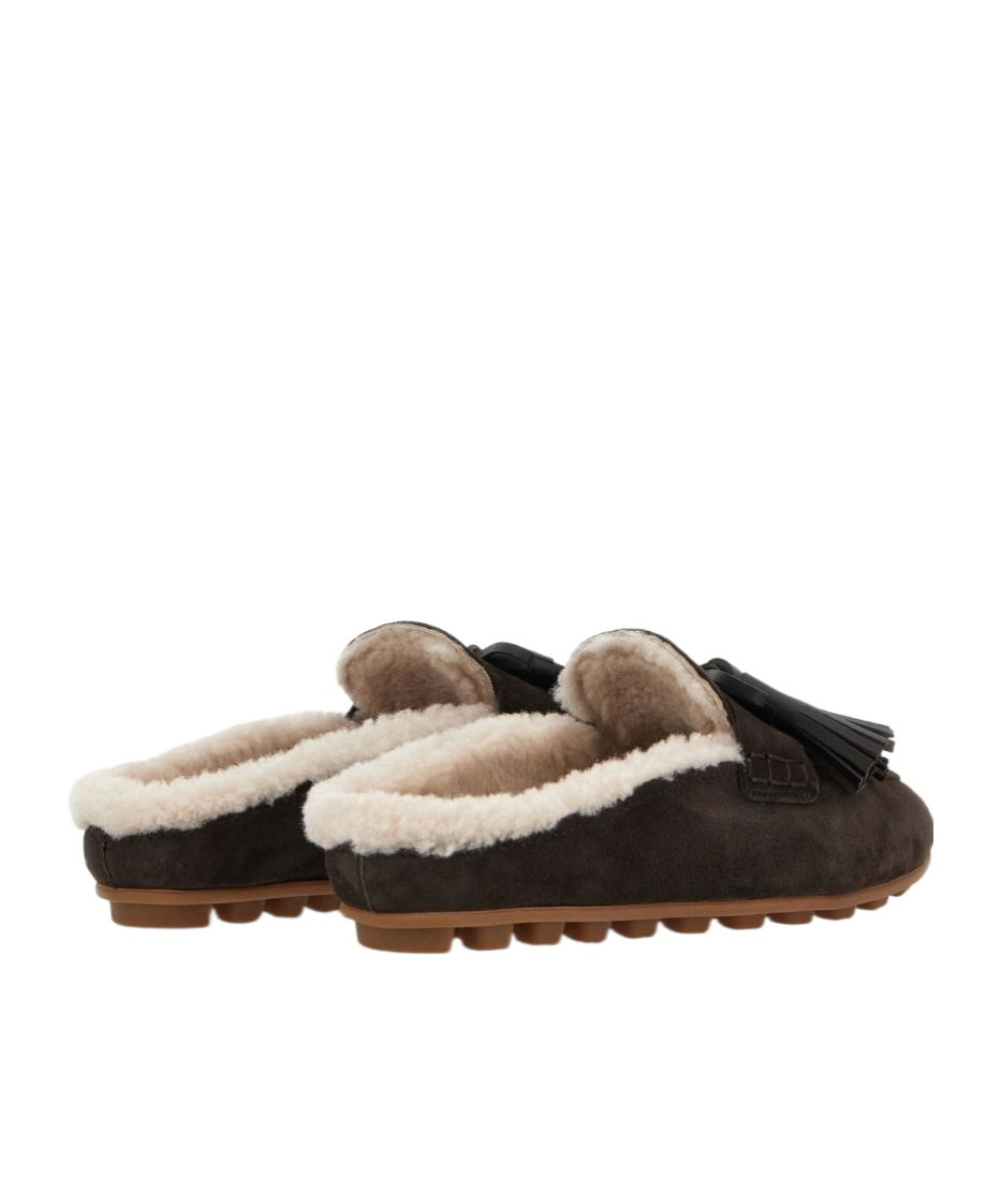 Hogan Loafers With Tassel Detail And Rubber Sole In Brown